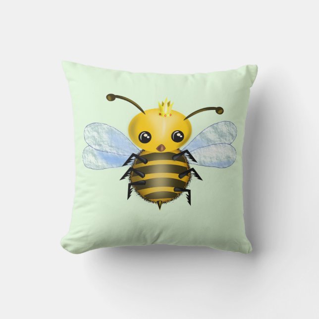 Almofada Bebê Rainha Travesseiro decorativo - Escolher Core (Frente)