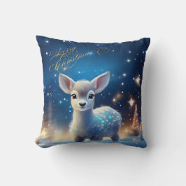 Almofada Bebê Reindeer com Feliz Saudação de Natal