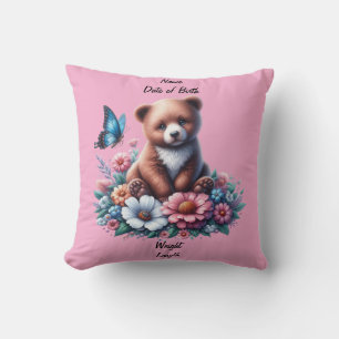 Almofada Bebê Urso com Flores