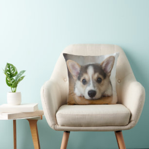 Almofada Bebês Mais Pobres Corgi Puppy Olhando