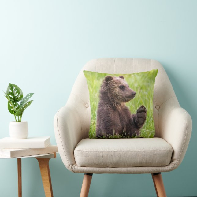 Almofada Bebês Mais Pobres | Onda De Cubo De Urso Castanho (Cadeira)