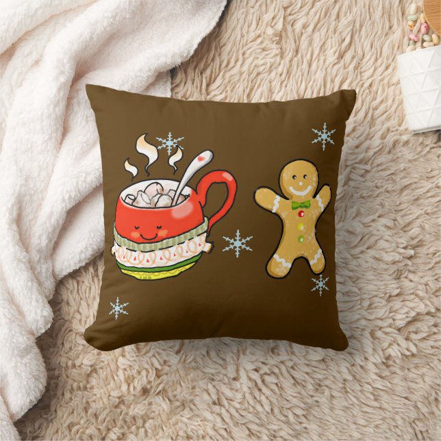 Almofada bebida quente de cacau + pão de gengibre (Cobertor)