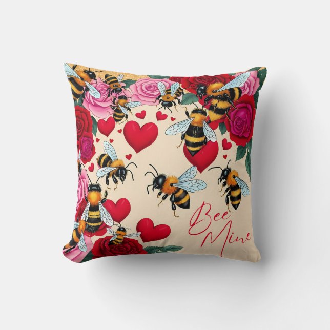 Almofada Bee Mine Romântica Design (Frente)