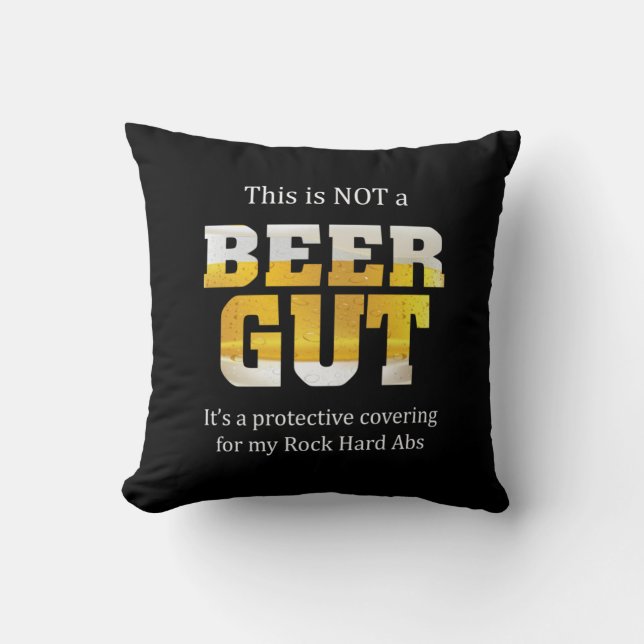 Almofada Beer Drinker não é um BEER GUT Aniversário (Frente)