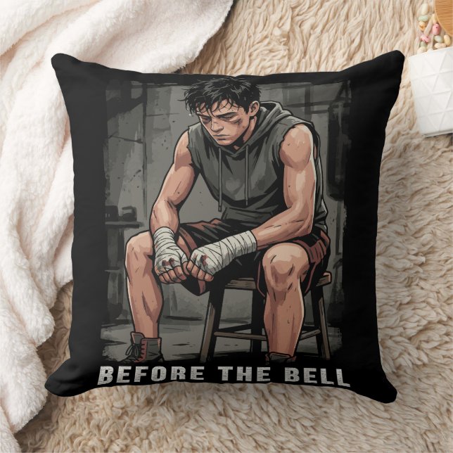 Almofada Before The Bell Motivational Boxing Gym Art (Cobertor)