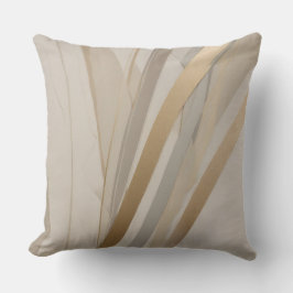 Almofada Bege Dourado Bege Cinza Abstrato