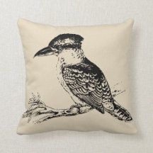Almofada Bege Kookaburra Australiano