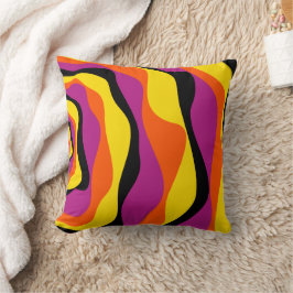 Almofada Bei e Fluxo 4 - Preto, Rosa, Laranja e Amarelo