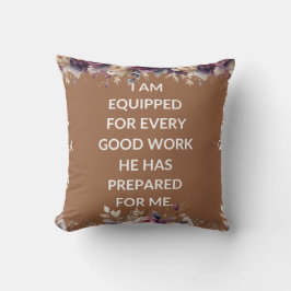 Almofada Beige pillow with a simple religious quote