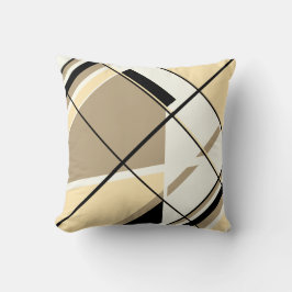 Almofada Beige, Tan, Black, White Diagonal Window Design