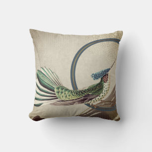 Almofada Beija-flor Cream & Blue   Inspirado em Ernst Haeck