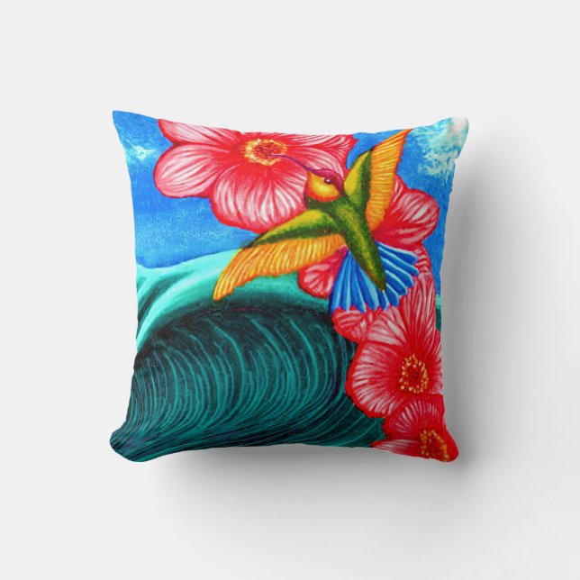 Almofada Beija-flor Oceano  (Frente)