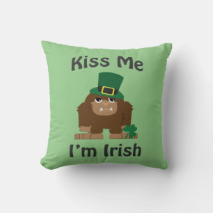 Almofada Beije-me que eu sou irlandês Bigfoot