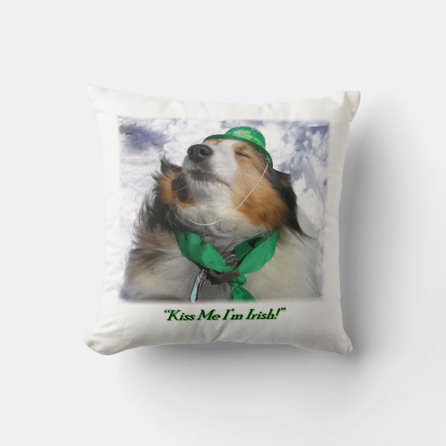 Almofada Beije-me, sou irlandês! (Frente)