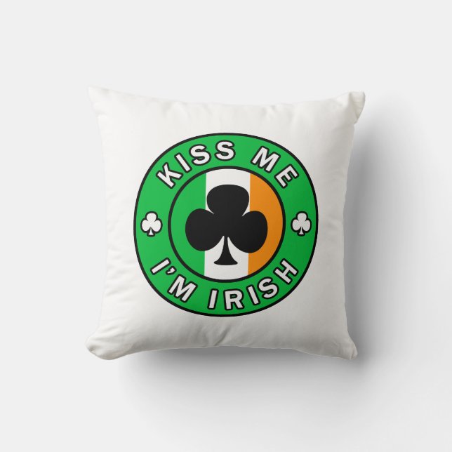 Almofada Beije-me, sou irlandês (Frente)