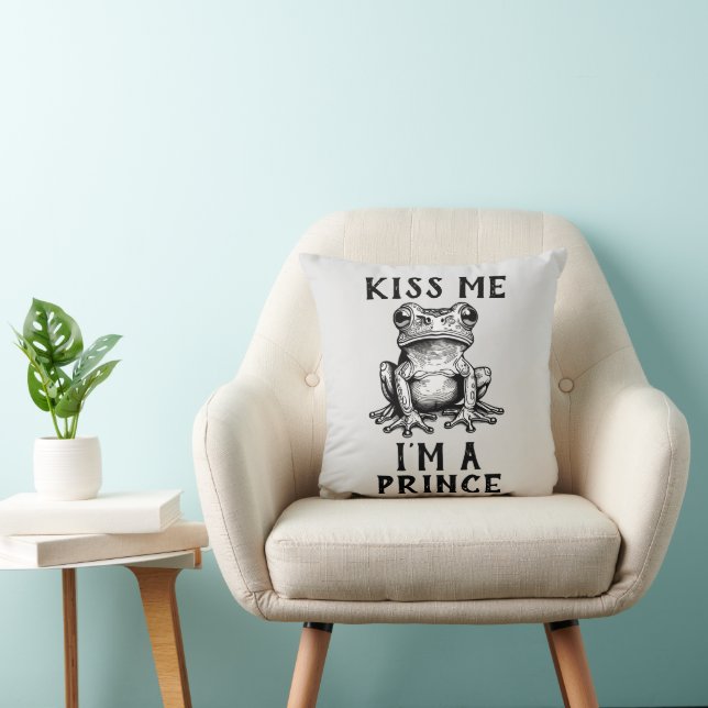 Almofada Beije-me, sou um Travesseiro decorativo príncipe (Cadeira)