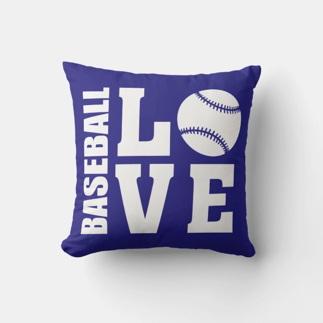 Almofada Beisebol Amor Azul (Frente)