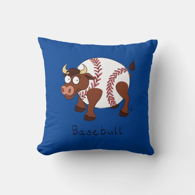 Almofada Beisebol Bull Esporte Crianças Engraçadas (Frente)