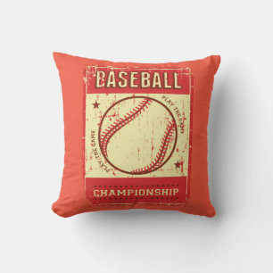 Almofada Beisebol Rosa Clássico Grunge Rosa Grunge Clássico