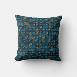 Almofada Bela Aparência de Patchwork em Teal Escuro