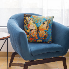 Almofada Bela Borboleta Decorânea Floral