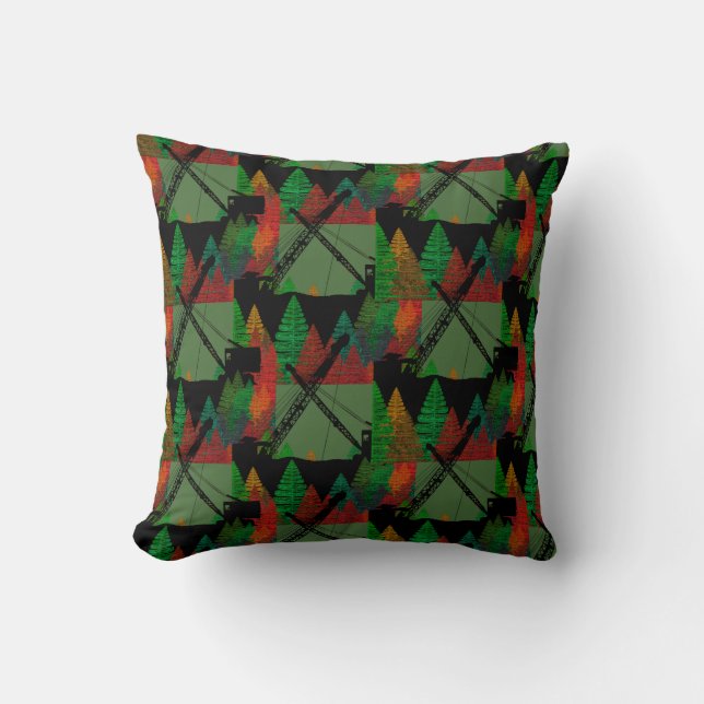 Almofada Bela Cargueira Operador Crawler Crane Art (Frente)