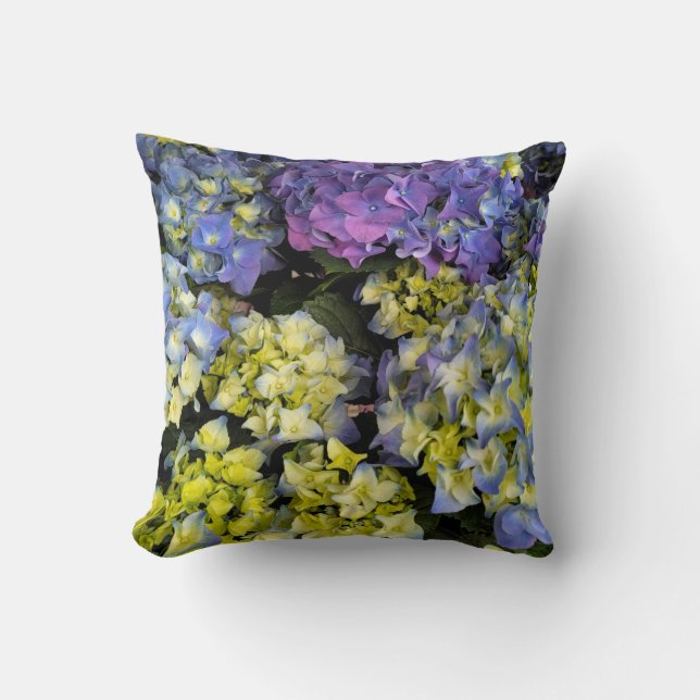 Almofada Bela hydrangea azul (Frente)