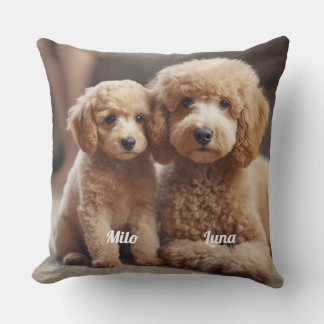 Almofada Bela Mãe e Filho Poodle Personalizado