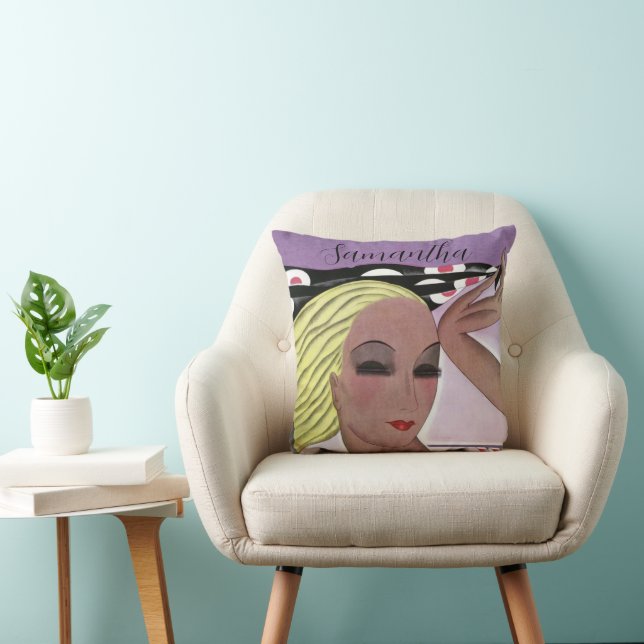 Almofada Bela Senhora Loura (Personalizar) (Cadeira)