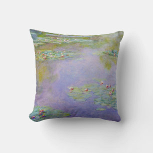 Almofada Belas artes 1903 de Claude Monet dos lírios de