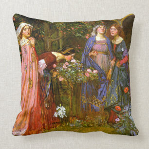 Almofada Belas artes Enchanted do Waterhouse do jardim