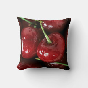 Almofada Belas cerejas frescas prontas para comer