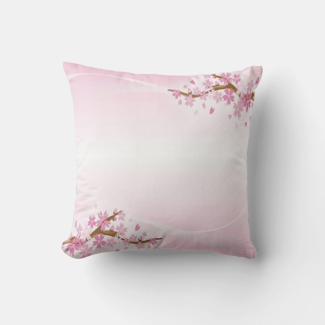 Almofada Belas flores em rosa dourado (Frente)