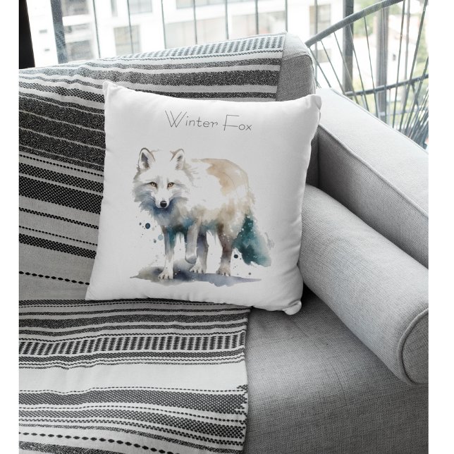 Almofada Beleza Árctica: Costume da Fox de inverno (Criador carregado)
