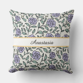 Almofada Beleza Personalizada Besta Jardim Rosa Roxo