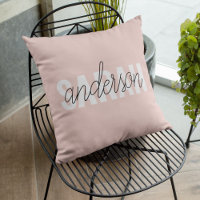 Beleza Rosa Moderna Pastel Personalizada Seu Nome