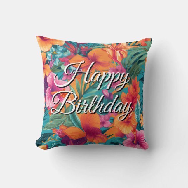 Almofada Beleza Tropical Floral Personalizada Interior  (Frente)