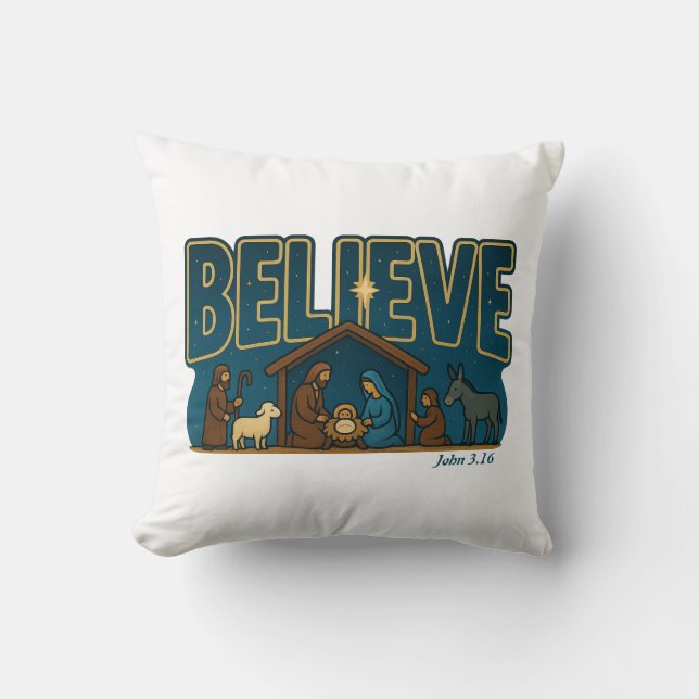 Almofada Believe Nativity (Frente)