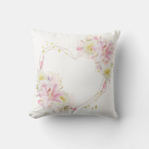 Almofada belíssimo grinalda floral com lançamento de pink a