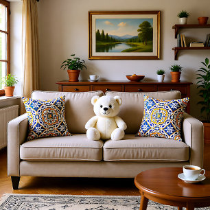 Almofada 💙 Belo azulejo azul Azulejos IV