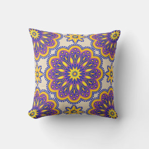 Almofada Belo Azulejo Boho Purple Talavera