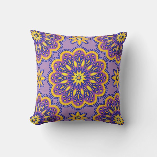 Almofada Belo Azulejo Boho Purple Talavera (Frente)