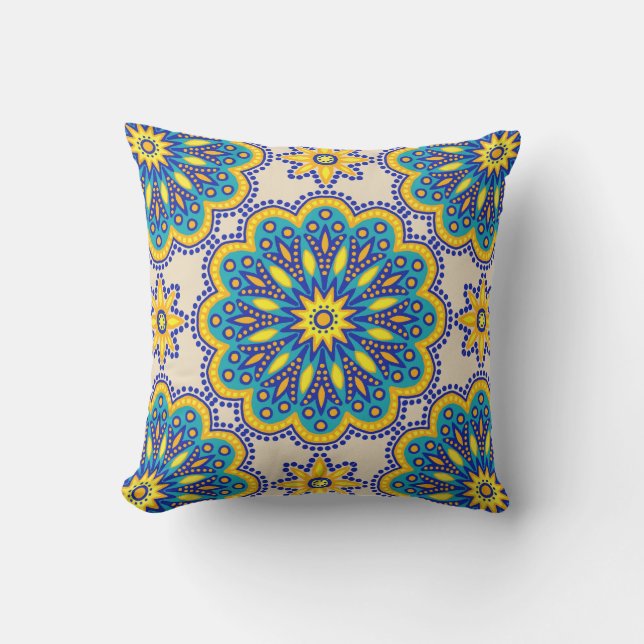 Almofada Belo Azulejo Boho Talavera (Frente)