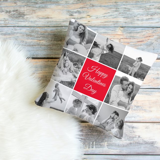 Almofada Belo Casal Collage Foto e Feliz Dia dos Namorados (Criador carregado)