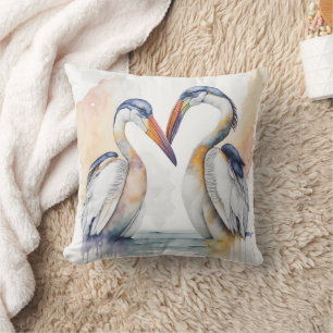 Almofada Belo Casal Pelicano, "Pelican Love Bonds"
