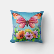 Belo Colorir Borboleta e Flor