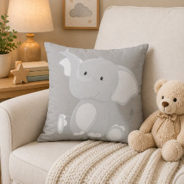 Almofada Belo Elefante Cinza Bebê
