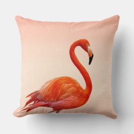 Almofada Belo Flamingo Rosa em Coral Claro