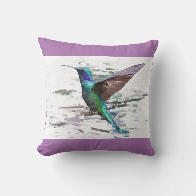 Almofada Belo Hummingbird No Travesseiro decorativo Eólico (Frente)