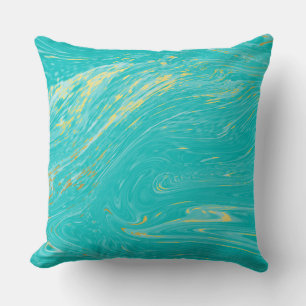 Almofada Belo Marble Dourado Elegante design azul